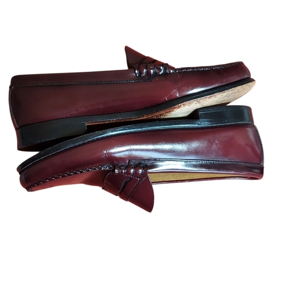 G.H. Bass & Co Weejuns Burgundy Red Larson Leather Penny Loafers Men's - Picture 13 of 16